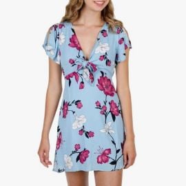 Favlux Floral Tie Front Dress at Burkes Outlet