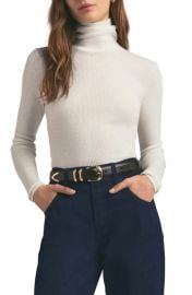 Favorite Daughter Amelia Rib Merino Wool Turtleneck Top at Nordstrom