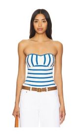 Favorite Daughter Athena Bustier In French Blue at Revolve