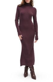 Favorite Daughter Be Your Girl Long Sleeve Merino Wool Blend Rib Sweater Dress at Nordstrom