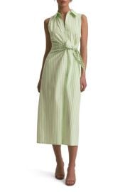 Favorite Daughter Good Behavior Stripe Tie Front Cotton Blend Midi Shirtdress at Nordstrom