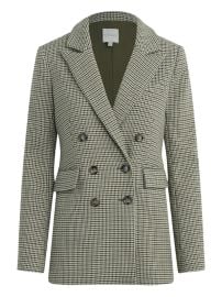 Favorite Daughter Houndstooth double-breasted Blazer Green at Farfetch