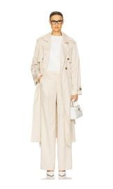 Favorite Daughter The Charles Trench In Warm Sand Pinstripe at Revolve