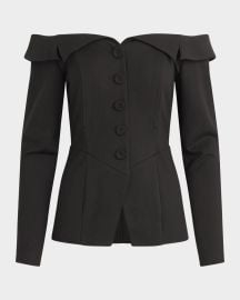 Favorite Daughter The Irina Off-Shoulder Jacket at Neiman Marcus