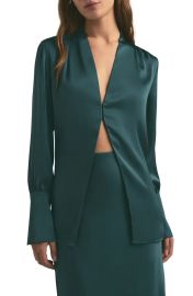 Favorite Daughter The Izzy Satin Top in Juniper at Nordstrom