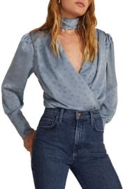 Favorite Daughter The Joan Polka Dot Jacquard Blouse at Nordstrom