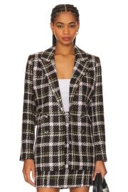 Favorite Daughter The Phoebe Blazer In Chocolate Plaid at Revolve