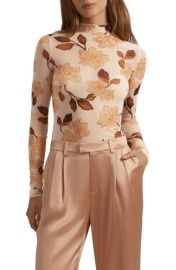 Favorite Daughter The Sheer Fantasy Mock Neck Top at Nordstrom