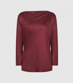 Faye Top in Berry by Reiss at Reiss