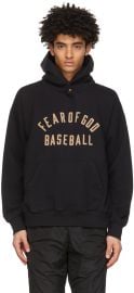 Fear of God Black Baseball Hoodie at ssense