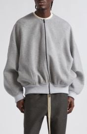 Fear of God Double Faced Virgin Wool Cashmere Collarless Bomber Jacket at Nordstrom