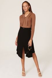 Feather Weight Ribbed Allonge Collar Sweater by Tibi at Rent The Runway