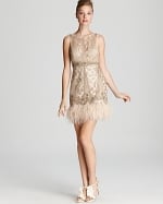 Feather dress by Sue Wong at Bloomingdales