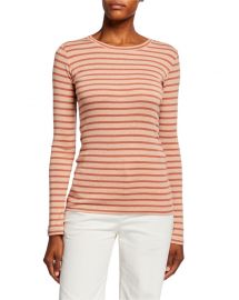 Feeder Stripe Long-Sleeve Crewneck Tee at Neiman Marcus