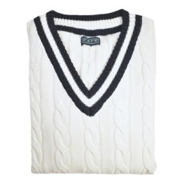 Fef Napoli - Cambridge White Jersey - Knitwear - Handmade in Italy - Luxury Exclusive Collection - Avvenice at Avvenice