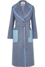 Fendi - Belted canvas and leather-trimmed wool-blend twill coat at Net A Porter