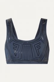 Fendi - Printed stretch sports bra at Net A Porter