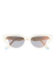 Fendi 52mm Cutout Cat Eye Sunglasses in Blonde Havana /Bordeaux at Nordstrom