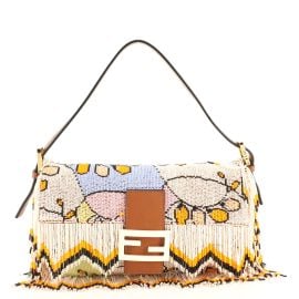 Fendi Baguette Bag Beaded Fringe Multicolor 1733981 at Rebag