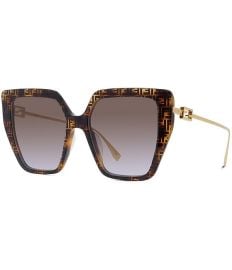 Fendi Baguette Logo 55mm Geometric Oversized Sunglasses at Dillards