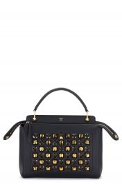 Fendi DOTCOM Studs Calfskin Leather Satchel at Nordstrom