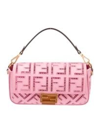 Fendi Embroidered Canvas Baguette Bag at The Real Real