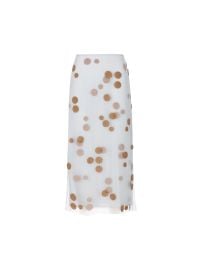 Fendi Embroidered Tulle Skirt in Light Blue at Cettire