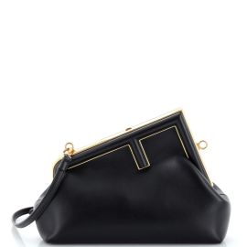 Fendi First Bag Leather Small Black 2361321 at Rebag