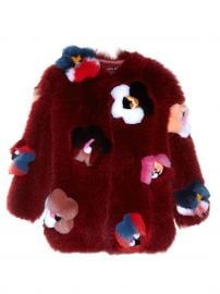 Fendi Flowerland Applique Fur Coat at Matches