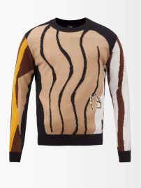 Fendi Fragment jacquard wool sweater at Matches