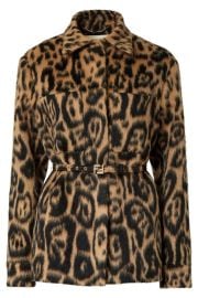 Fendi Leopard Printed Belted Go-To Jacket at Cettire