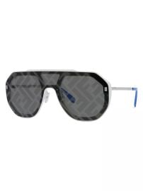 Fendi Logo Pilot Mask Sunglasses at Saks Fifth Avenue