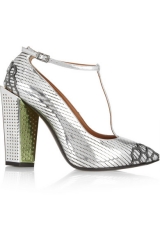 Fendi Metallic T Bar Pumps at Net A Porter