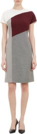 Fendi Silk And Tweed Colorblock Dress at Barneys