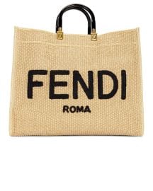 Fendi Sunshine Raffia Tote Bag at FWRD