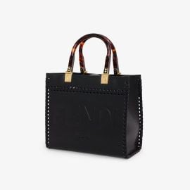 Fendi Sunshine Small - Black leather shopper Fendi at Fendi