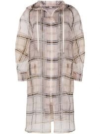 Fendi Zipped Sheer Plaid Coat - Farfetch at Farfetch