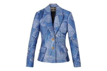 Fendi x Versace Fendace Patchwork Denim Blazer at Stockx