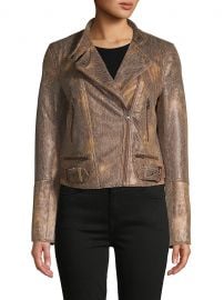 Fenix Snake Embossed Faux Leather Moto Jacket by Free People at Saks Off 5th