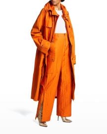 Fenty Baggy Quilted Cotton Pants Orange at Neiman Marcus