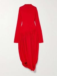 Ferragamo Asymmetric Gathered Stretch jersey Turtleneck Dress at Net a Porter