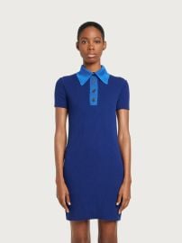 Ferragamo Polo Dress in Golfo Blue at THE YES