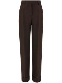 Ferragamo turn-up Tailored Trousers Brown at Farfetch