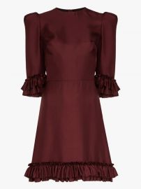 Festival Frilled Silk Mini Dress at Browns