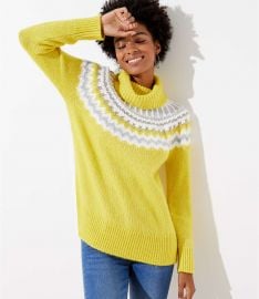 Fiarisle Turtleneck Sweater at Loft