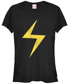 Fifth Sun Marvel Women s Ms  Marvel Women s Lightning Bolt Icon Short Sleeve Tee Shirt   Reviews - Tops - Women - Macy s at Macys