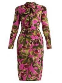 Fig-print silk-georgette midi dress at Matches