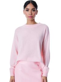 Fila Crewneck Pullover In Petal Alice And Olivia at Alice + Olivia