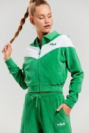 Fila x UO Nox Velour Track Jacket at Urban Outfitters