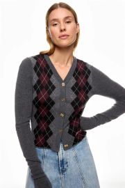 Fine Merino Jacquard Cardigan by GANNI Rent the Runway at Rent the Runway
